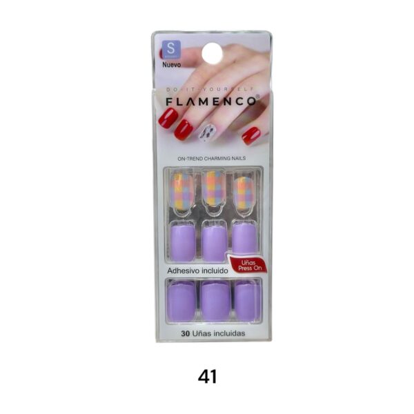 Uñas Press On 24 Pcs Flamenco - Imagen 41