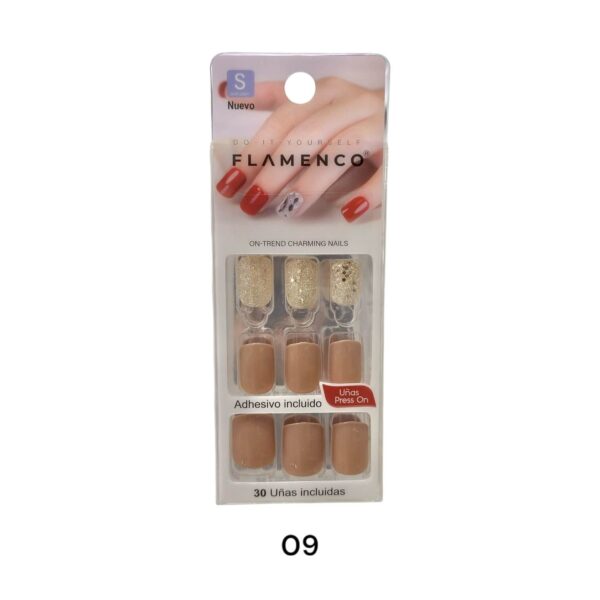 Uñas Press On 24 Pcs Flamenco - Imagen 10