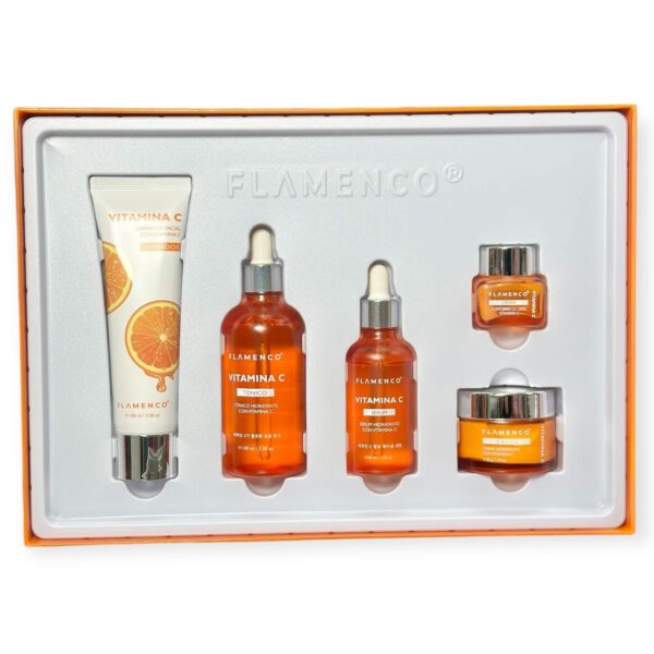 Box cuidado facial Vitamina C Flamenco 5pcs