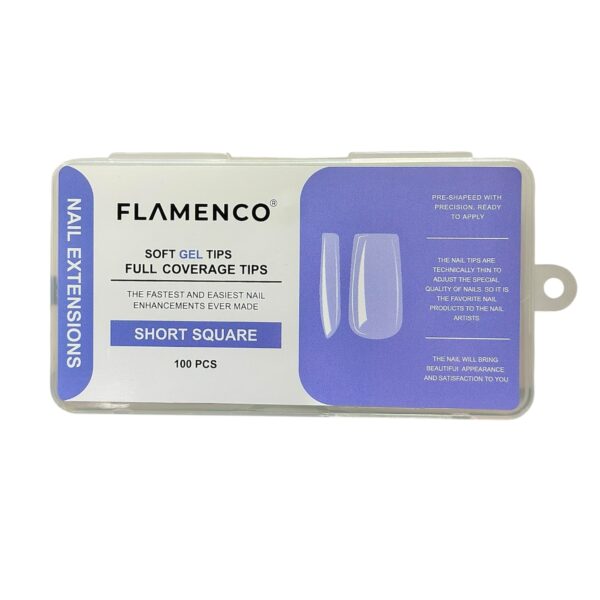 Uñas Soft Gel Tips Flamenco 100pcs