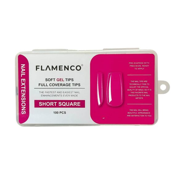 Uñas Soft Gel Tips Flamenco 100pcs - Imagen 2