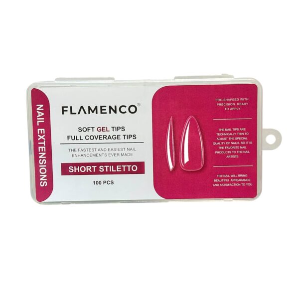 Uñas Soft Gel Tips Flamenco 100pcs - Imagen 4