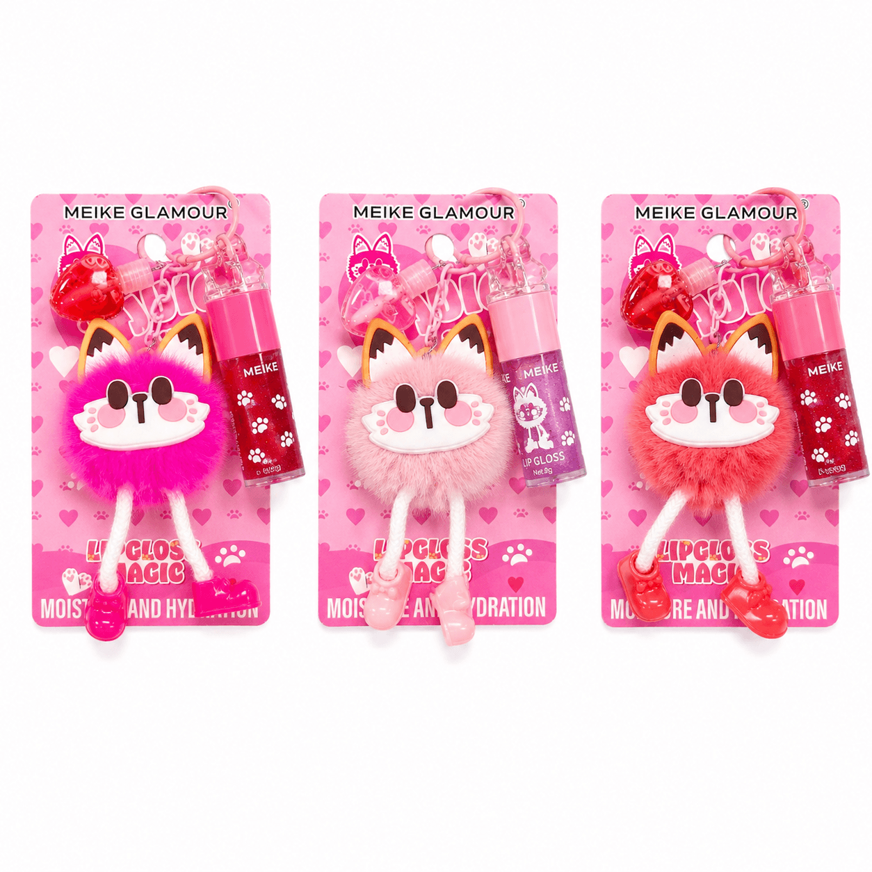 Gloss Llavero Pompon Con Monito