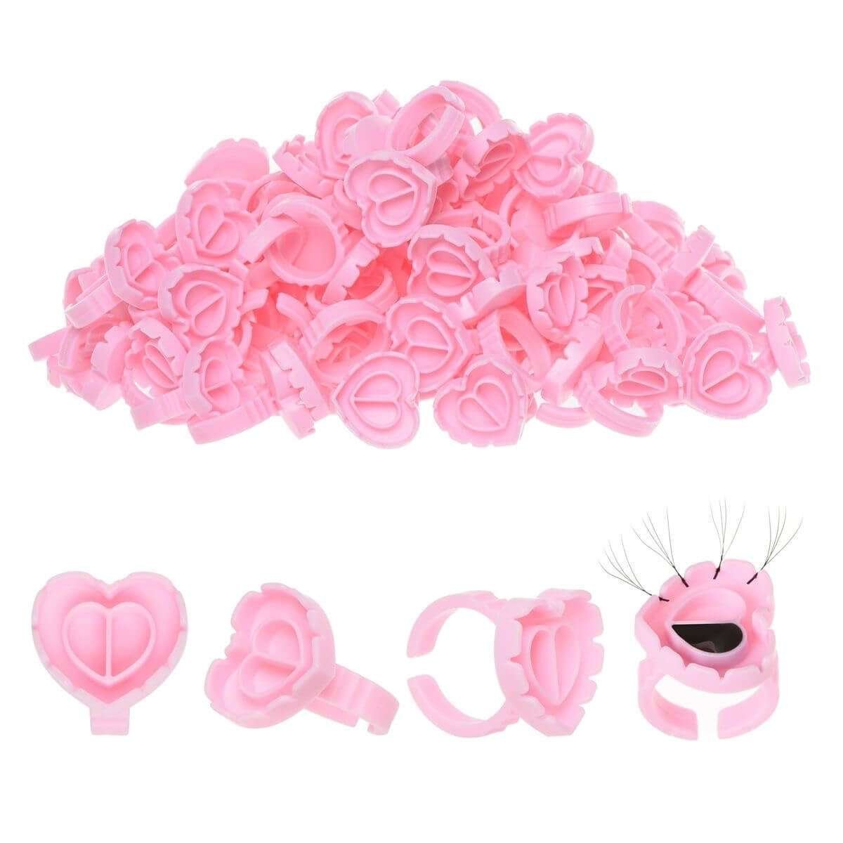 Anillo Para Pegamento Corazón 50 Pcs