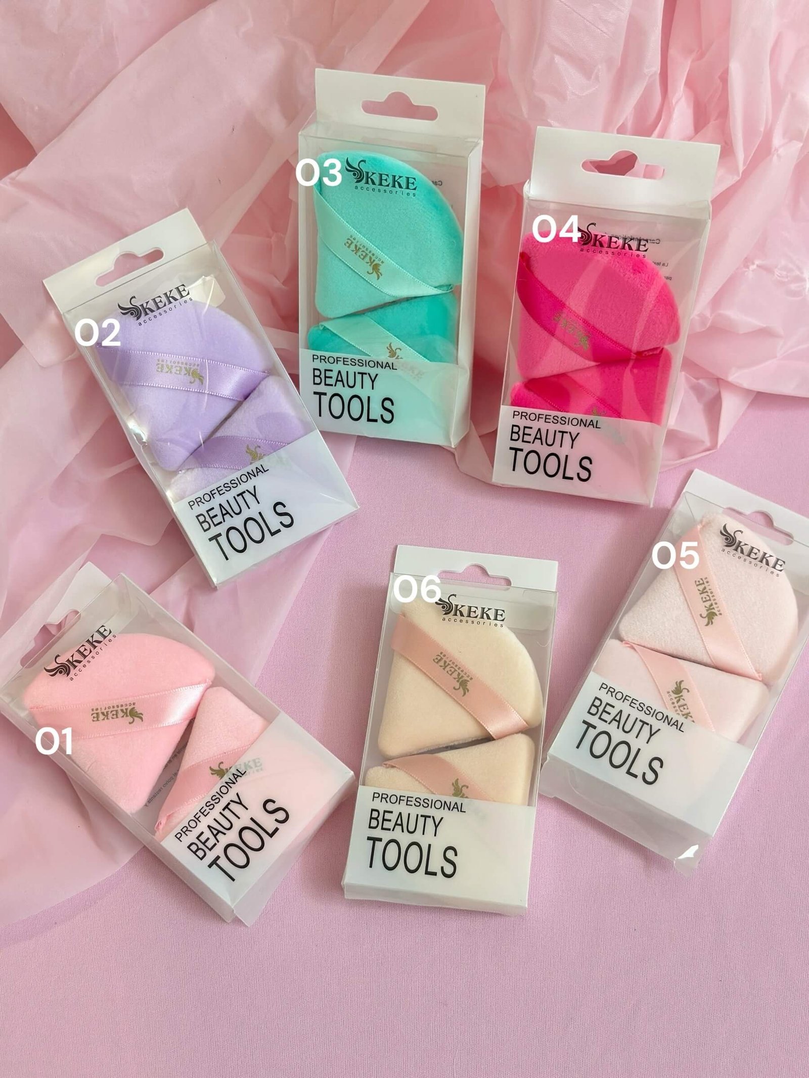 Esponja para polvo triangular 2pcs