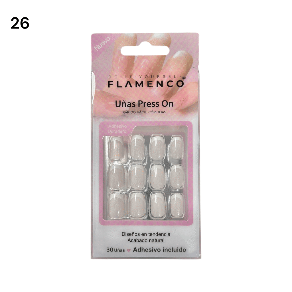 Uñas Press On 24 Pcs Flamenco