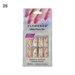 Uñas Press On 24 Pcs Flamenco