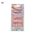 Uñas Press On 24 Pcs Flamenco