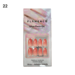Uñas Press On 24 Pcs Flamenco