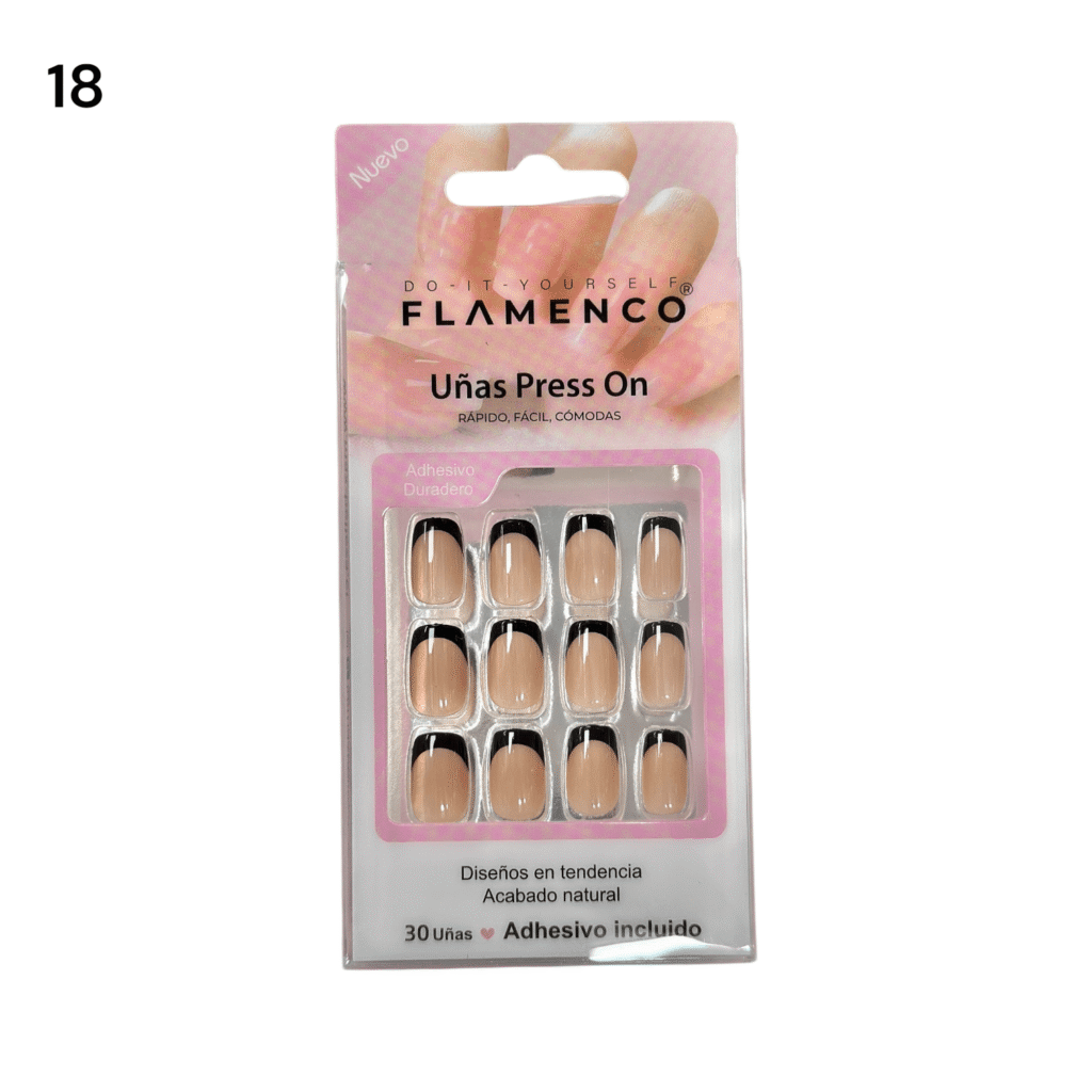 Uñas Press On 24 Pcs Flamenco