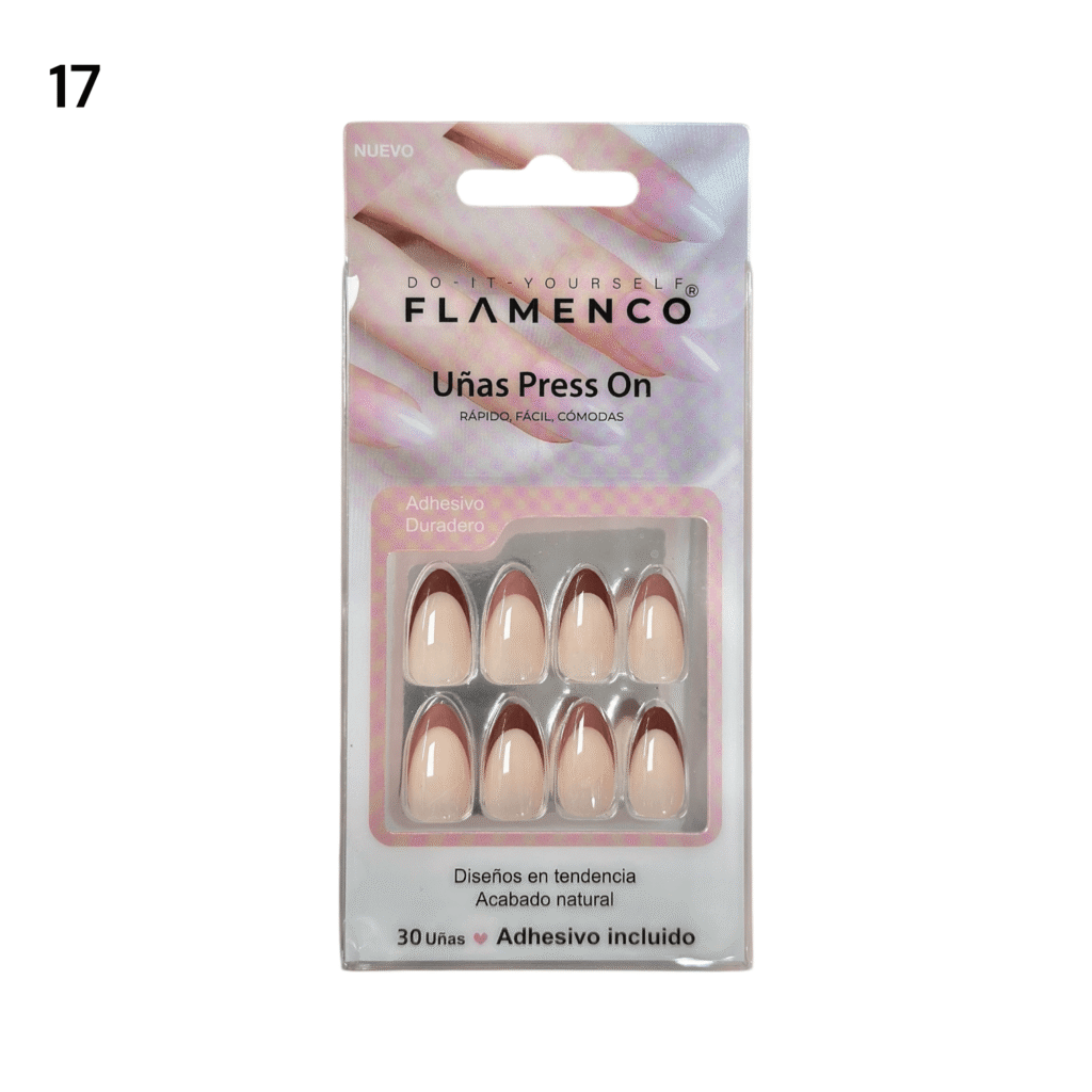 Uñas Press On 24 Pcs Flamenco