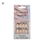 Uñas Press On 24 Pcs Flamenco
