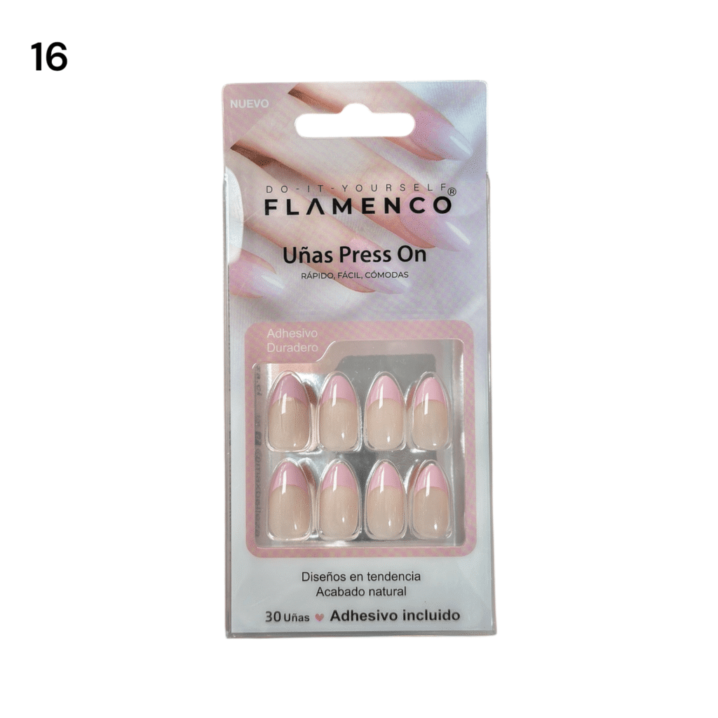 Uñas Press On 24 Pcs Flamenco