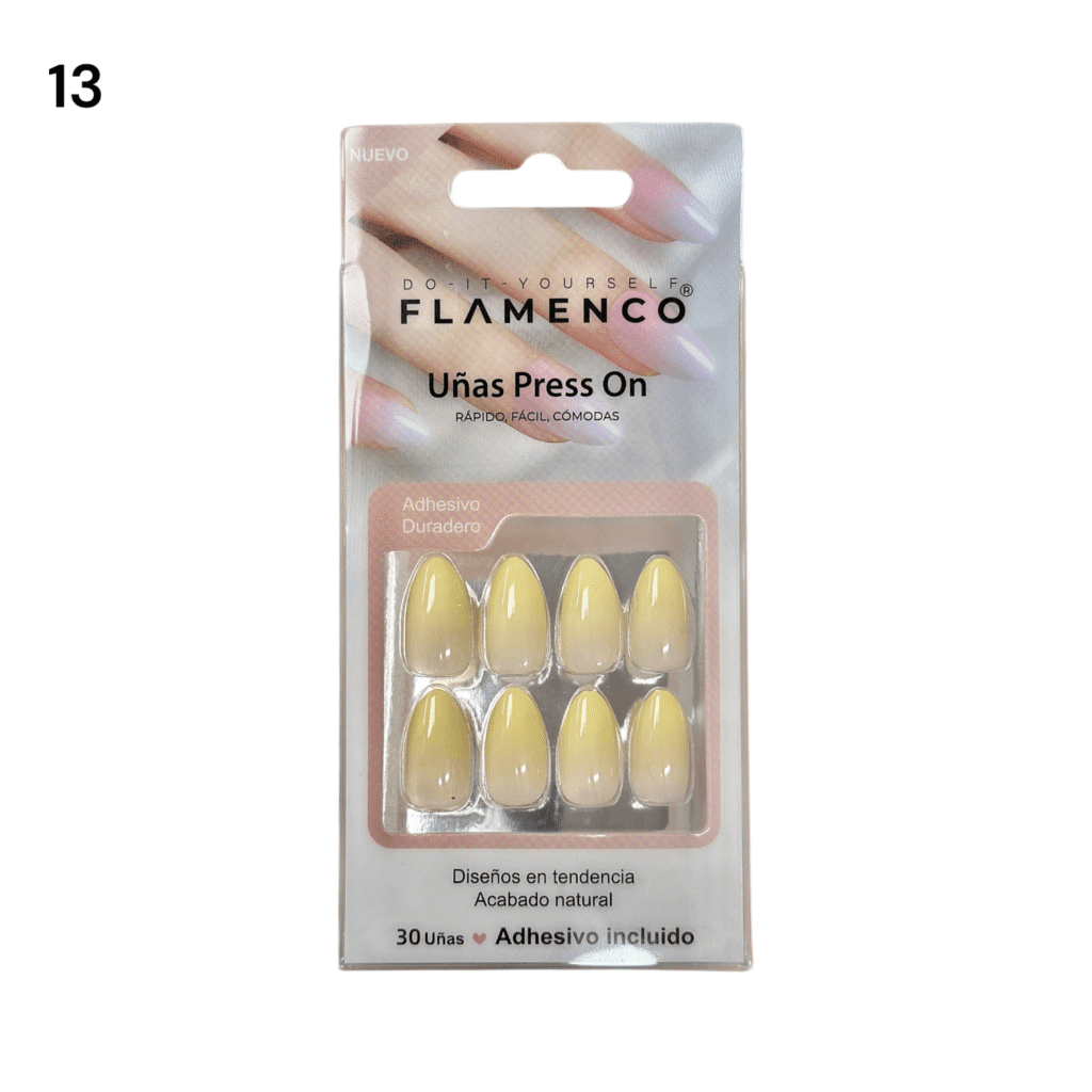 Uñas Press On 24 Pcs Flamenco