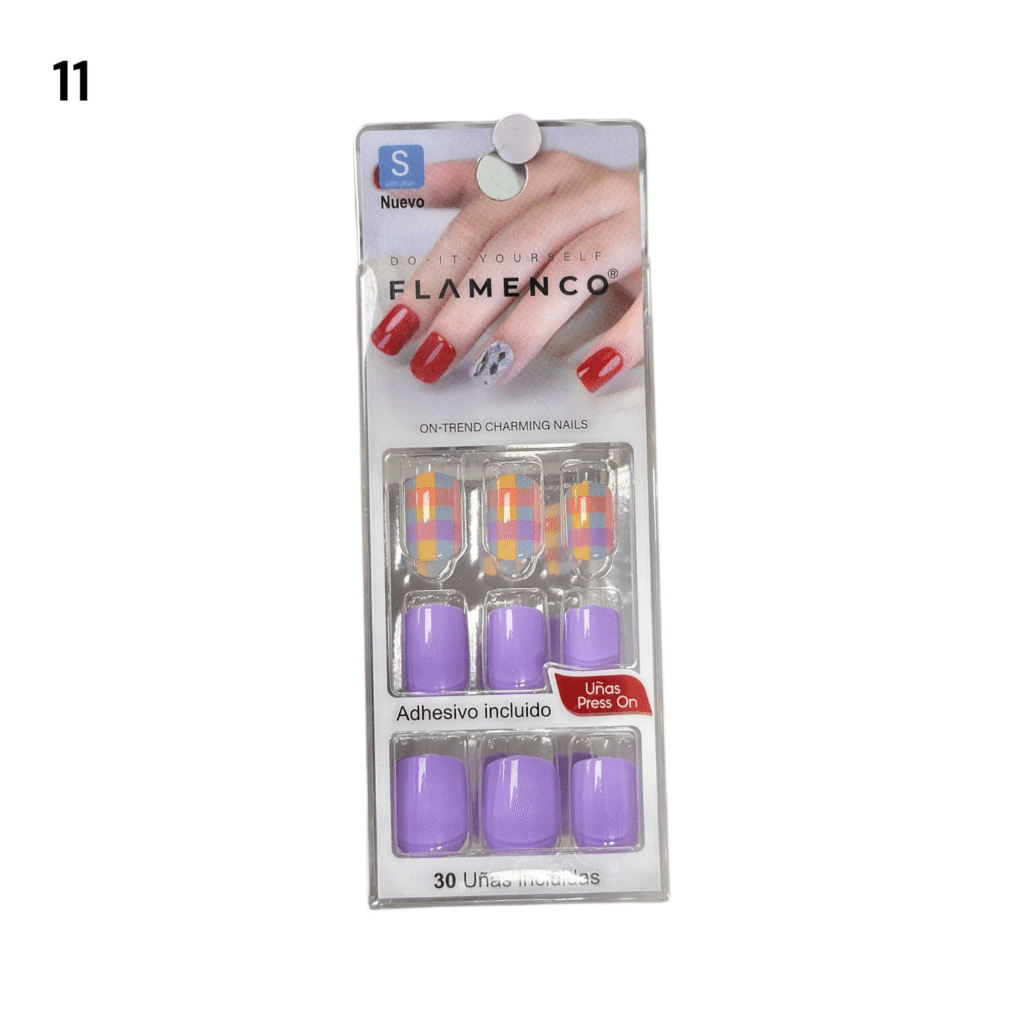 Uñas Press On 24 Pcs Flamenco