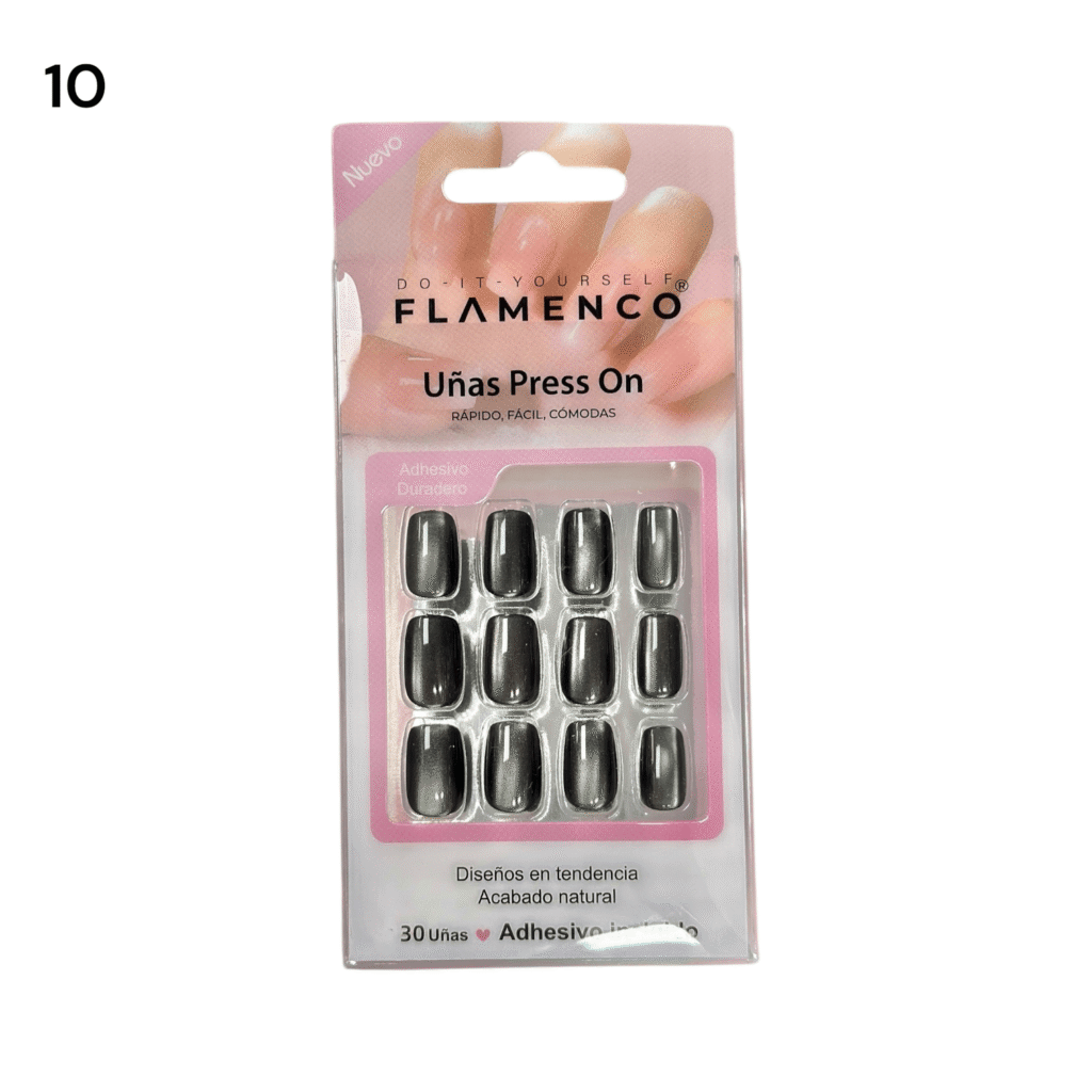 Uñas Press On 24 Pcs Flamenco