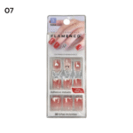 Uñas Press On 24 Pcs Flamenco