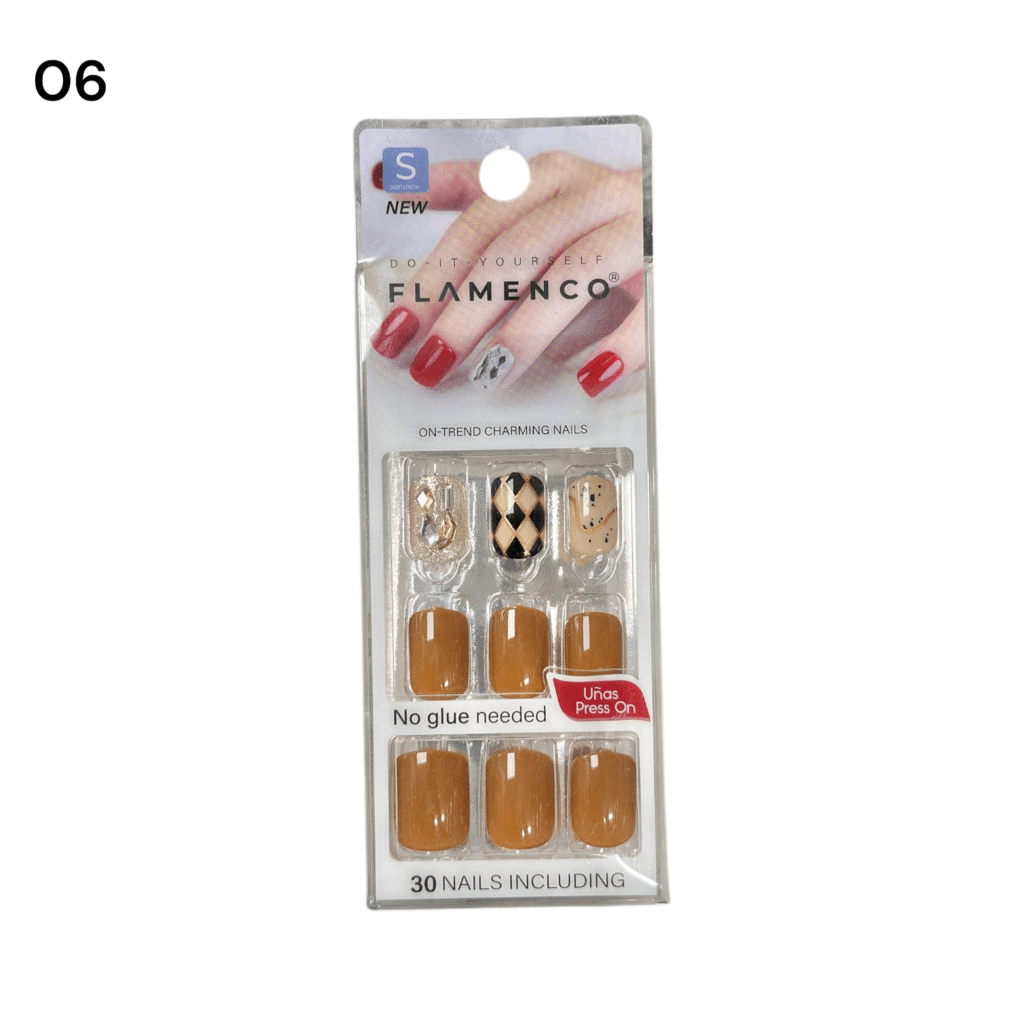 Uñas Press On 24 Pcs Flamenco