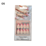Uñas Press On 24 Pcs Flamenco