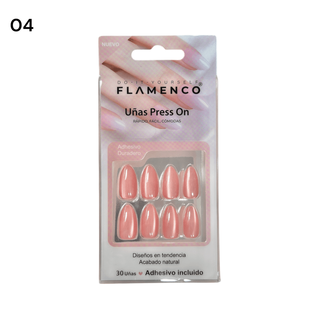 Uñas Press On 24 Pcs Flamenco