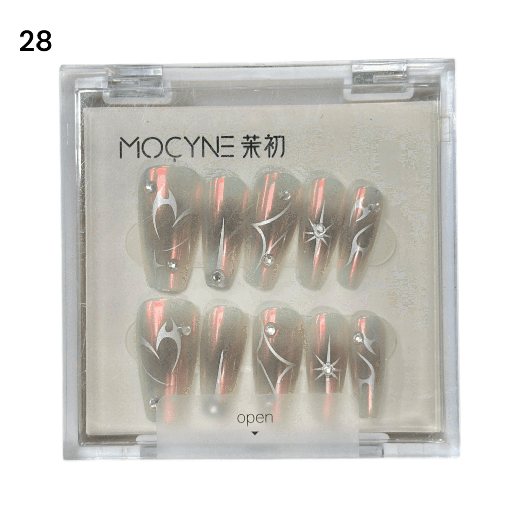 Uñas Press On 24 Pcs Flamenco