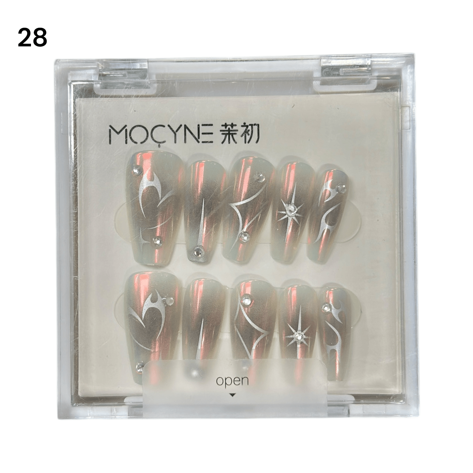 Uñas Press On 24 Pcs Flamenco