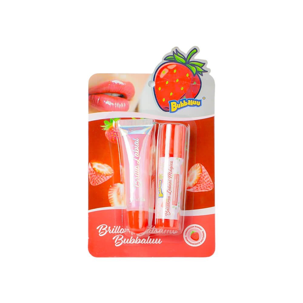 Set de Brillo y Bálsamo Labial Bubbaluu 2en1