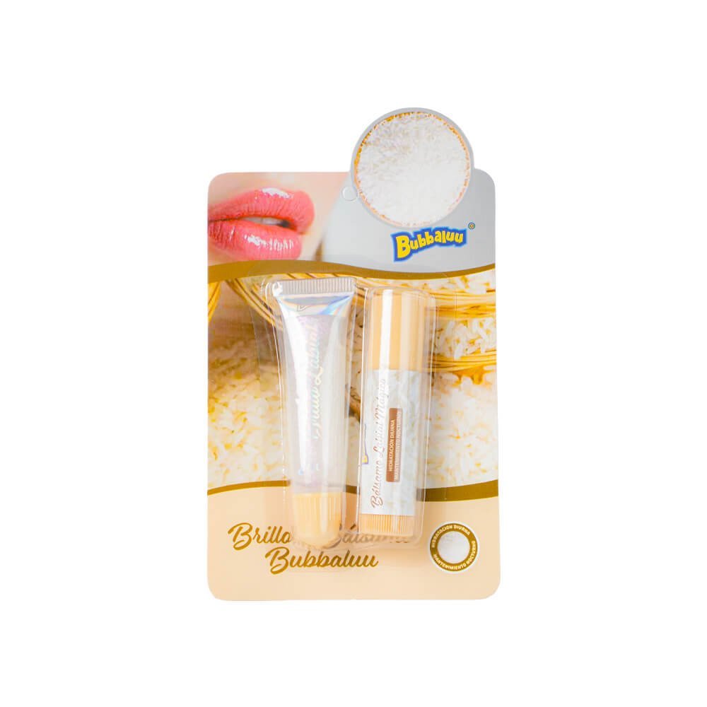 Set de Brillo y Bálsamo Labial Bubbaluu 2en1