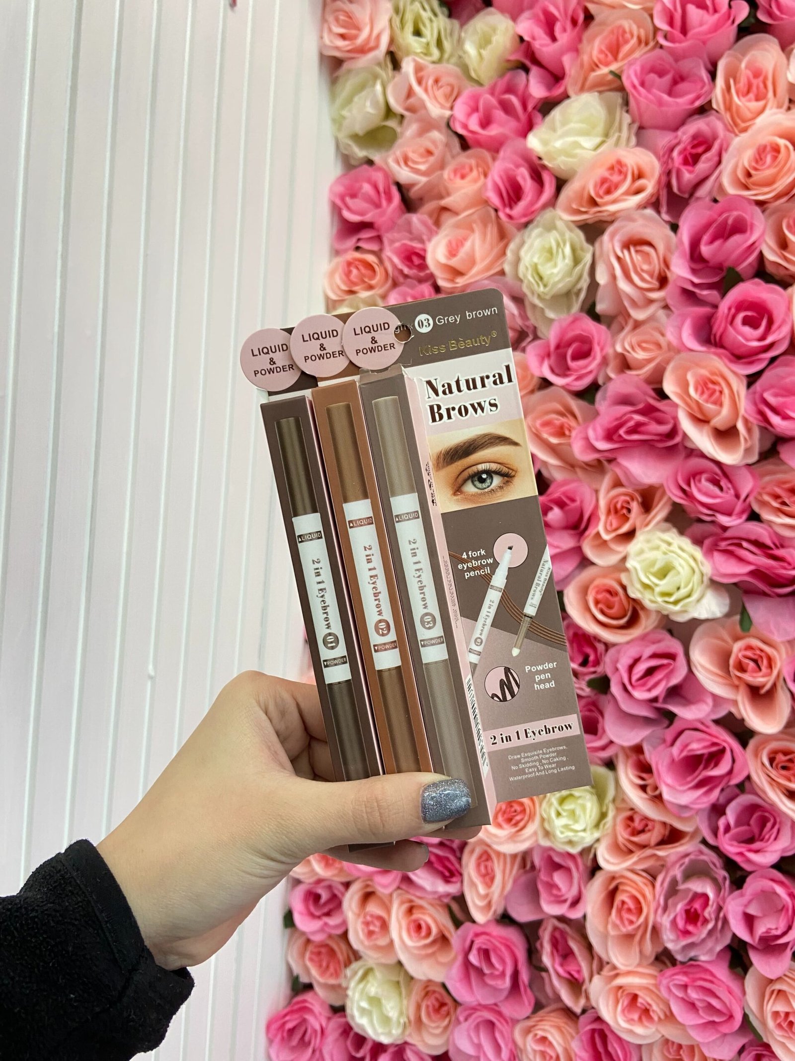 Lapiz De Cejas Microblanding 2 En 1 Kiss Beauty