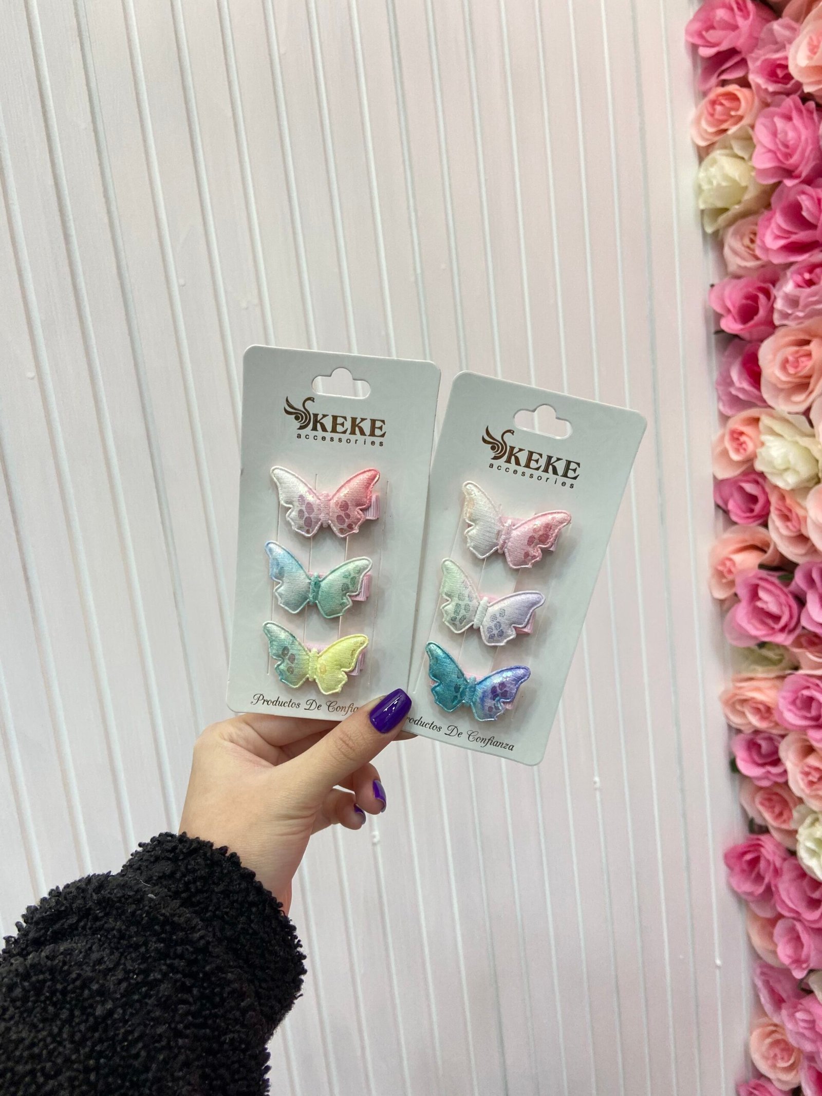 Mini Pinches De Cabello Mariposa Ref:65594