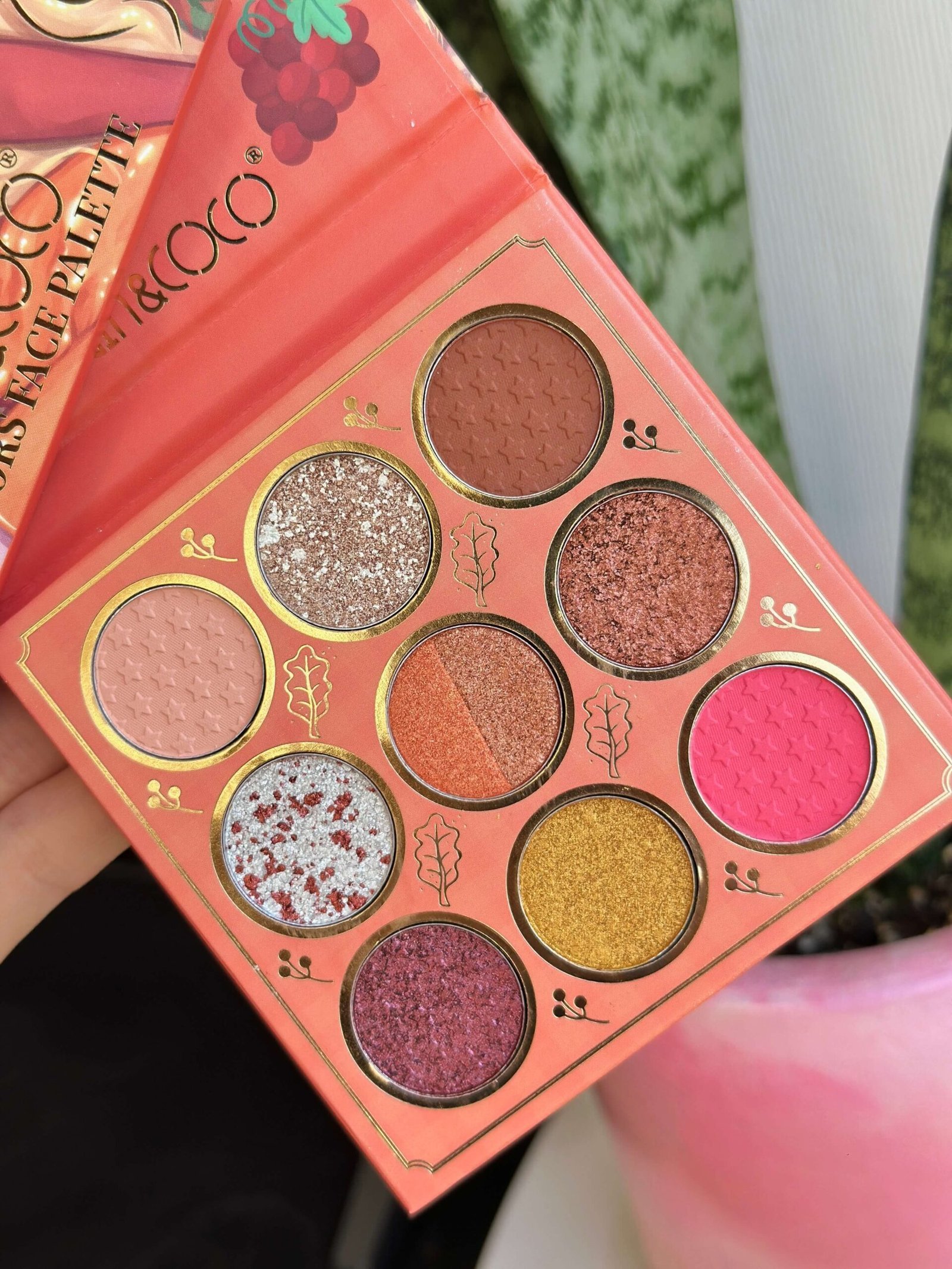 Paleta De Sombras Kevin Y Coco 9 Colores Naranja