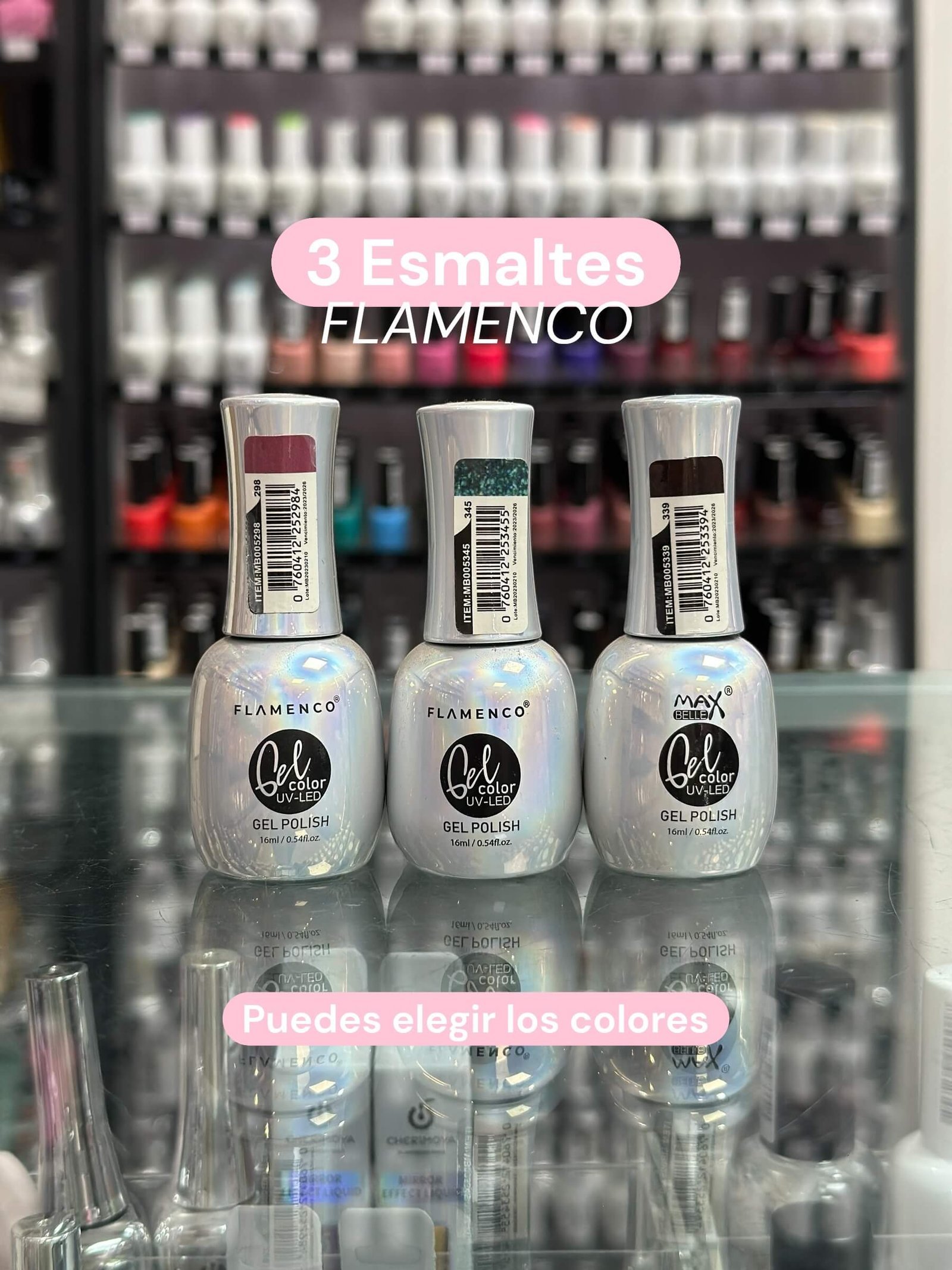 Kit uñas sof gel flamenco 13pcs