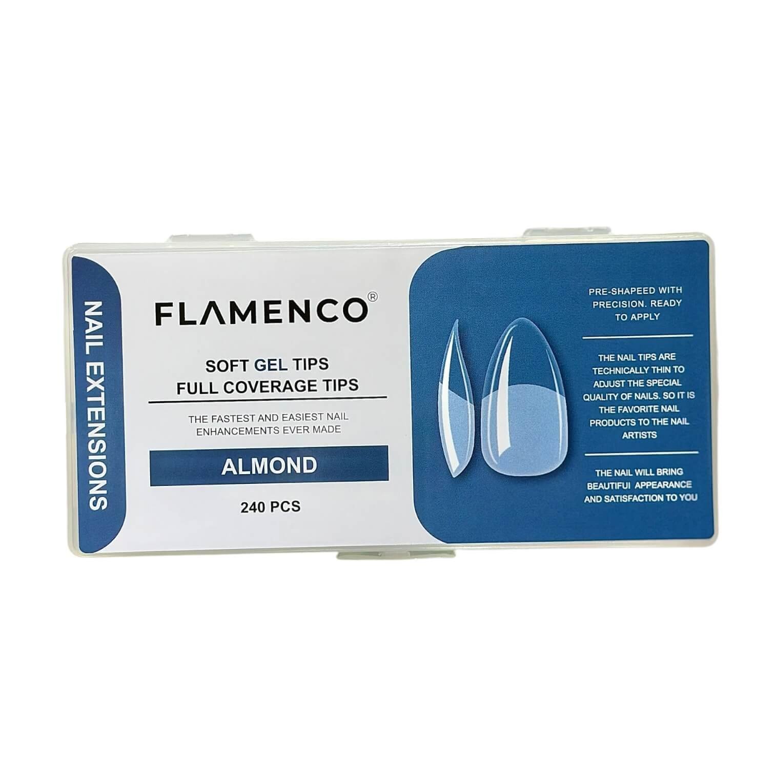 Uñas Soft Gel Tips Flamenco 240 Pcs