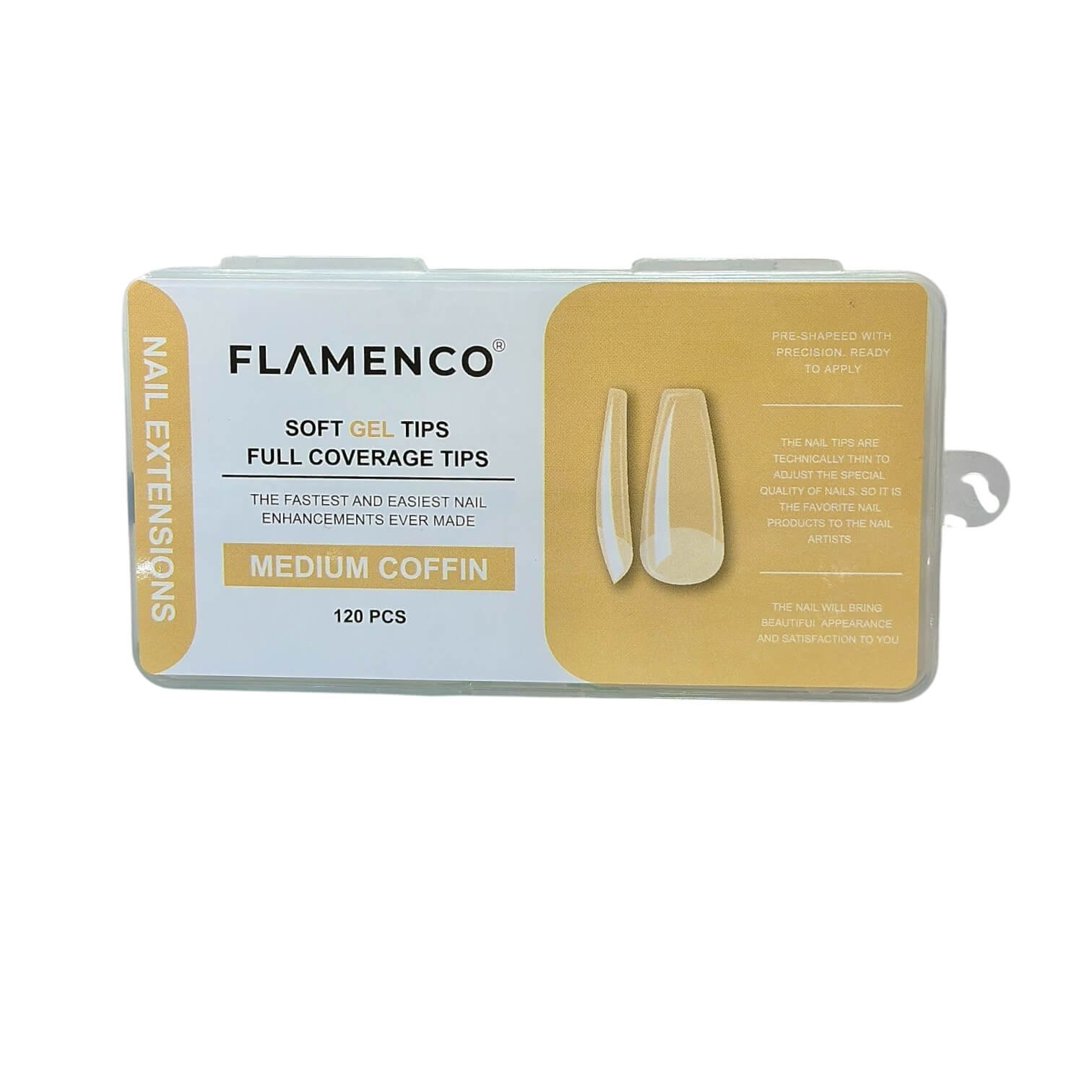 Uñas Soft Gel Tips Flamenco 120 Pcs