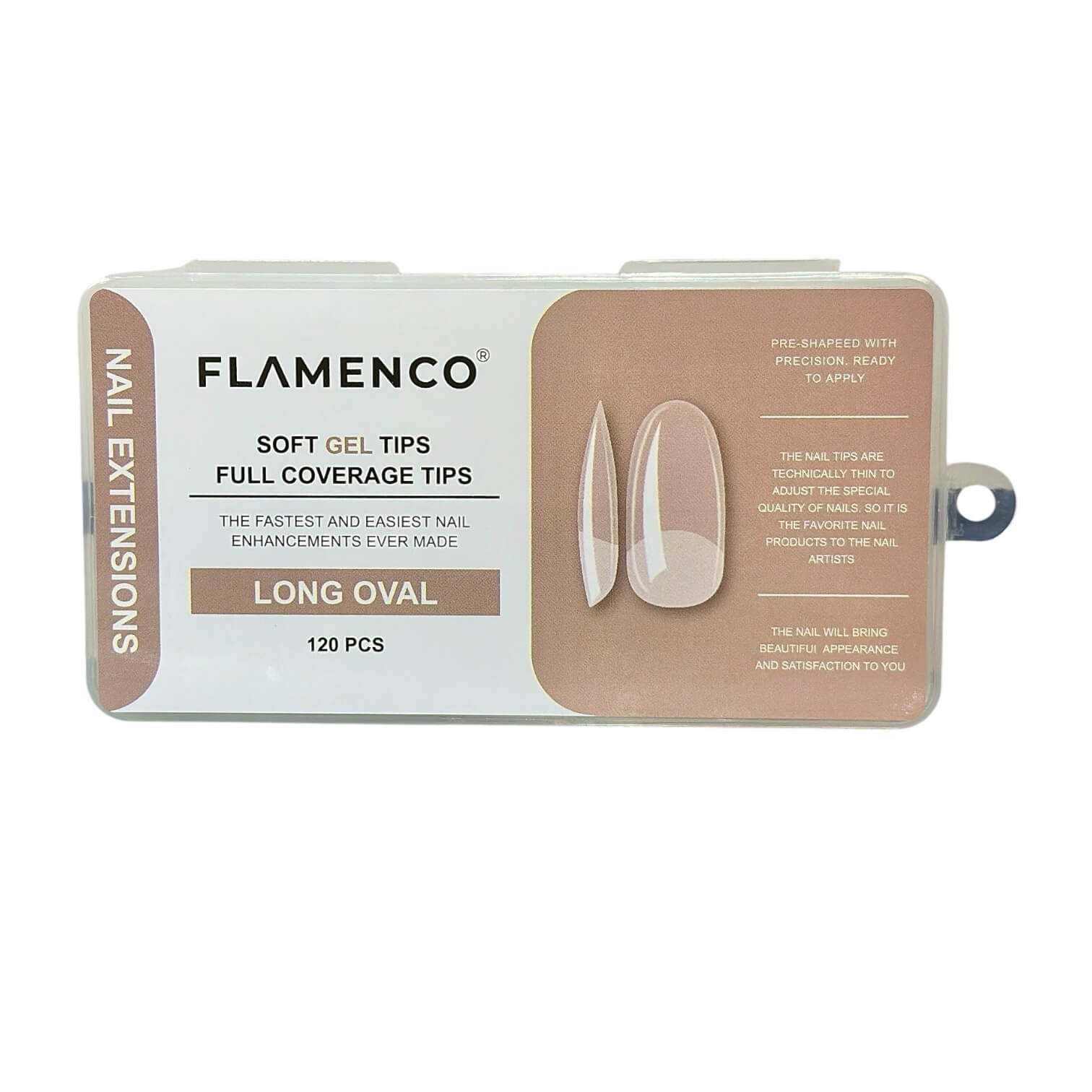 Uñas Soft Gel Tips Flamenco 120 Pcs