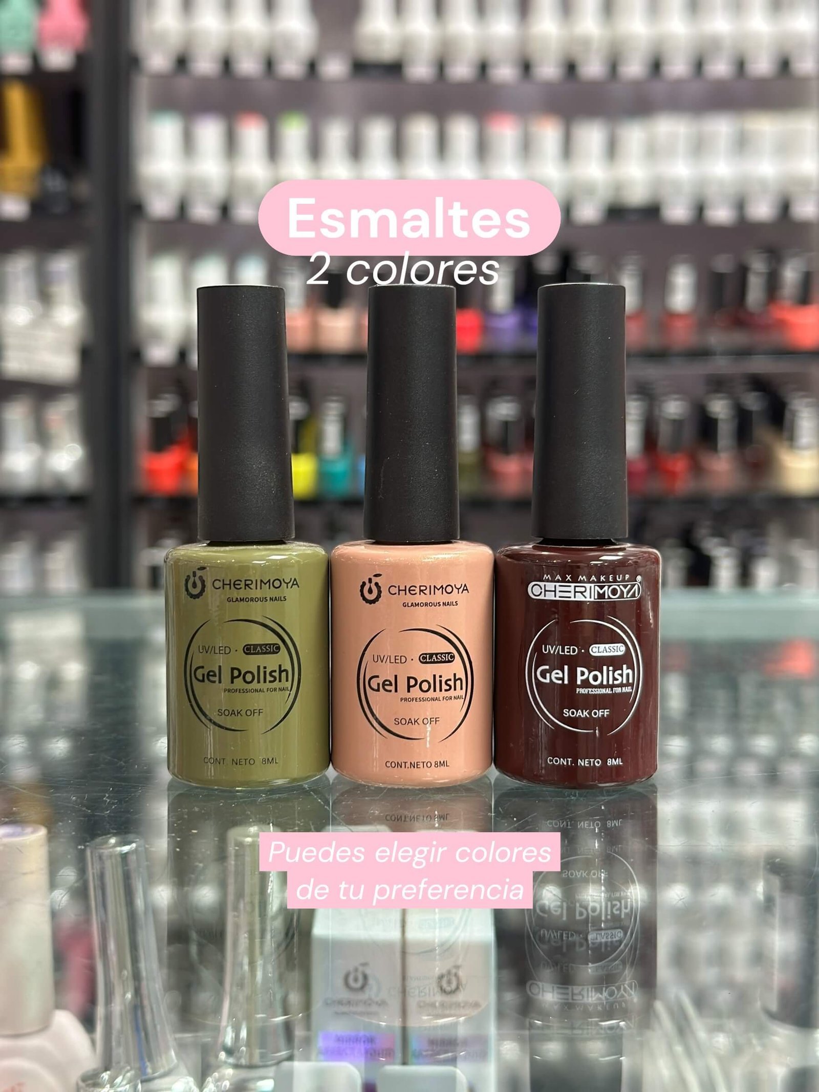Kit uñas soft gel cherimoya 12 pcs
