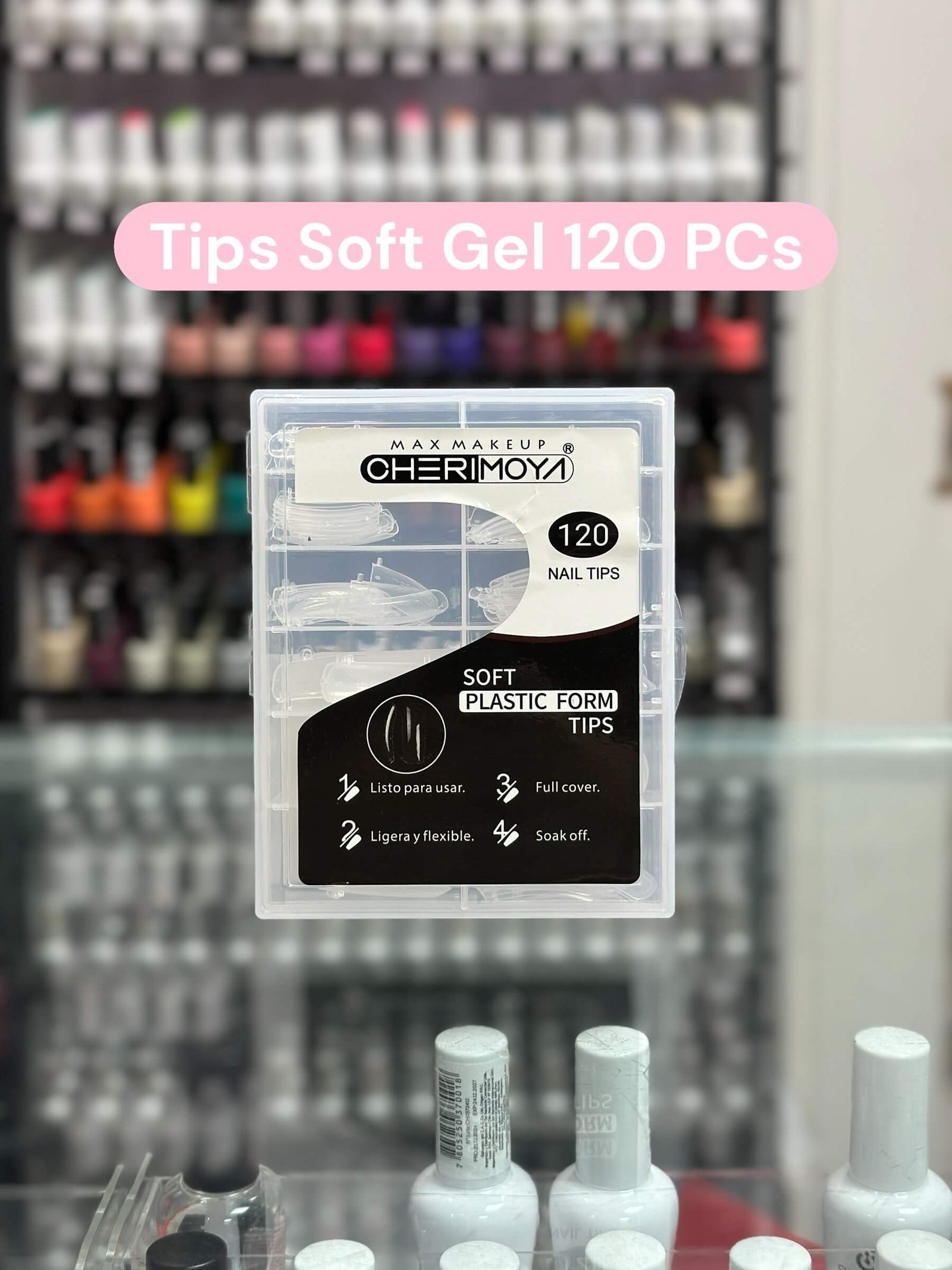 Kit uñas soft gel cherimoya 12 pcs
