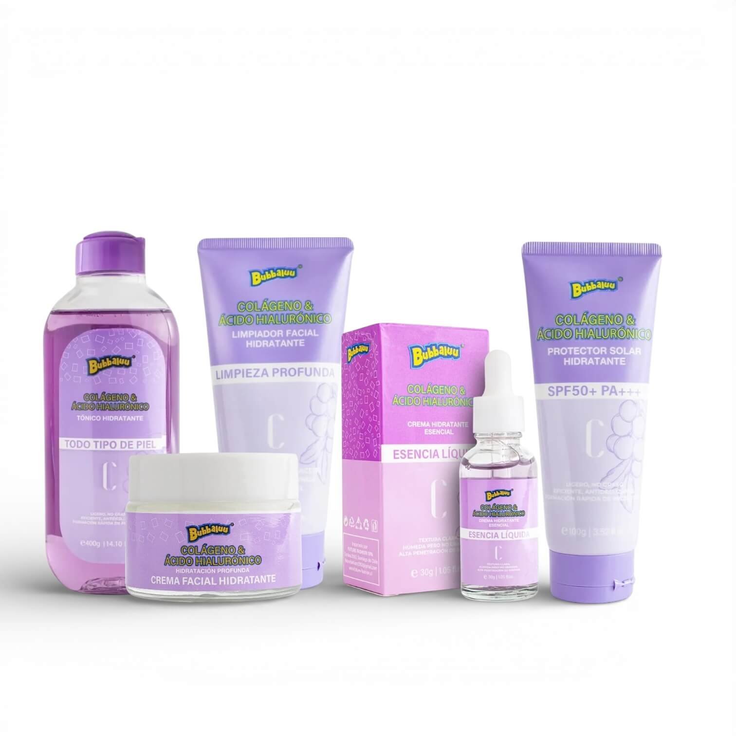 Kit Facial Bubbaluu Colageno Y Acido Hialuronico