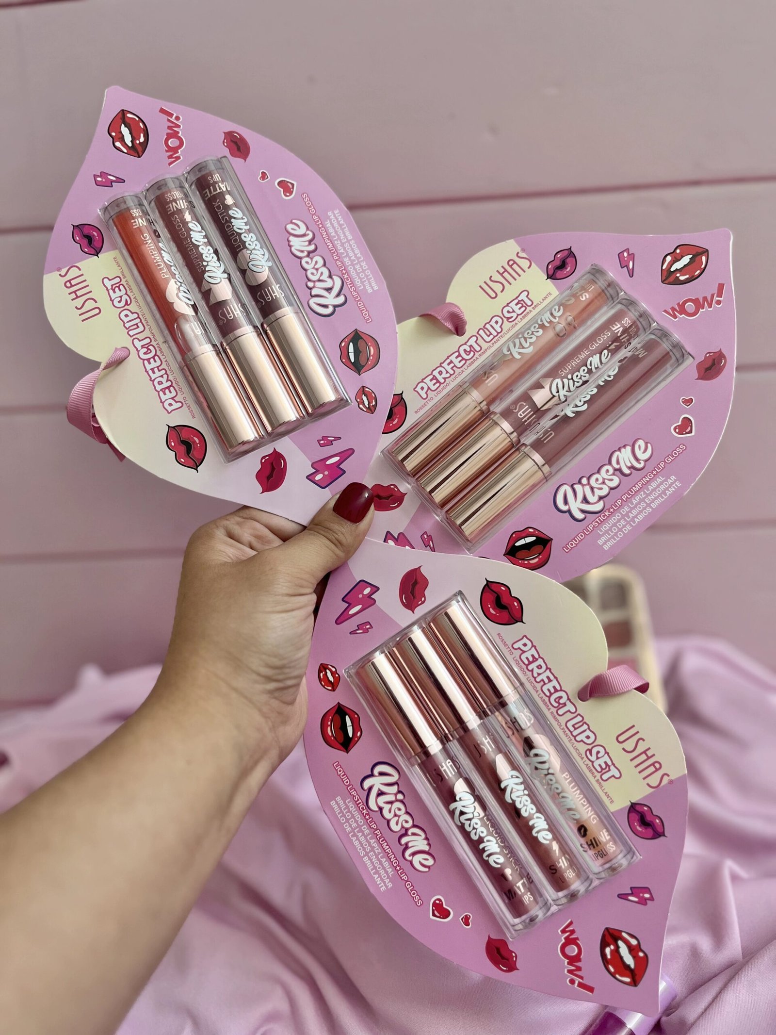 Set de 3 lip gloss Kiss me Ushas