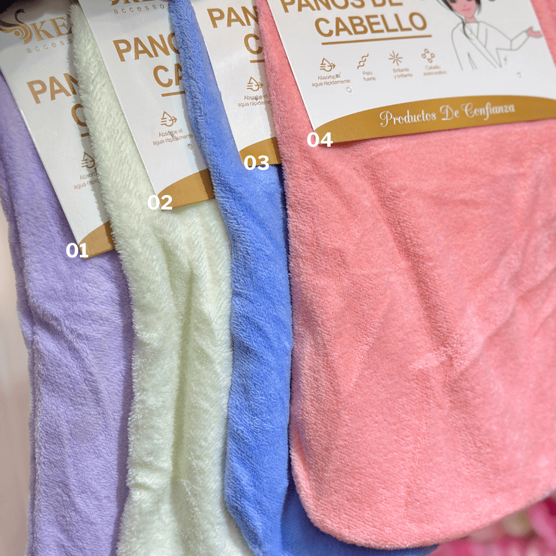 Toalla De Cabello Unicolor Con Orejitas