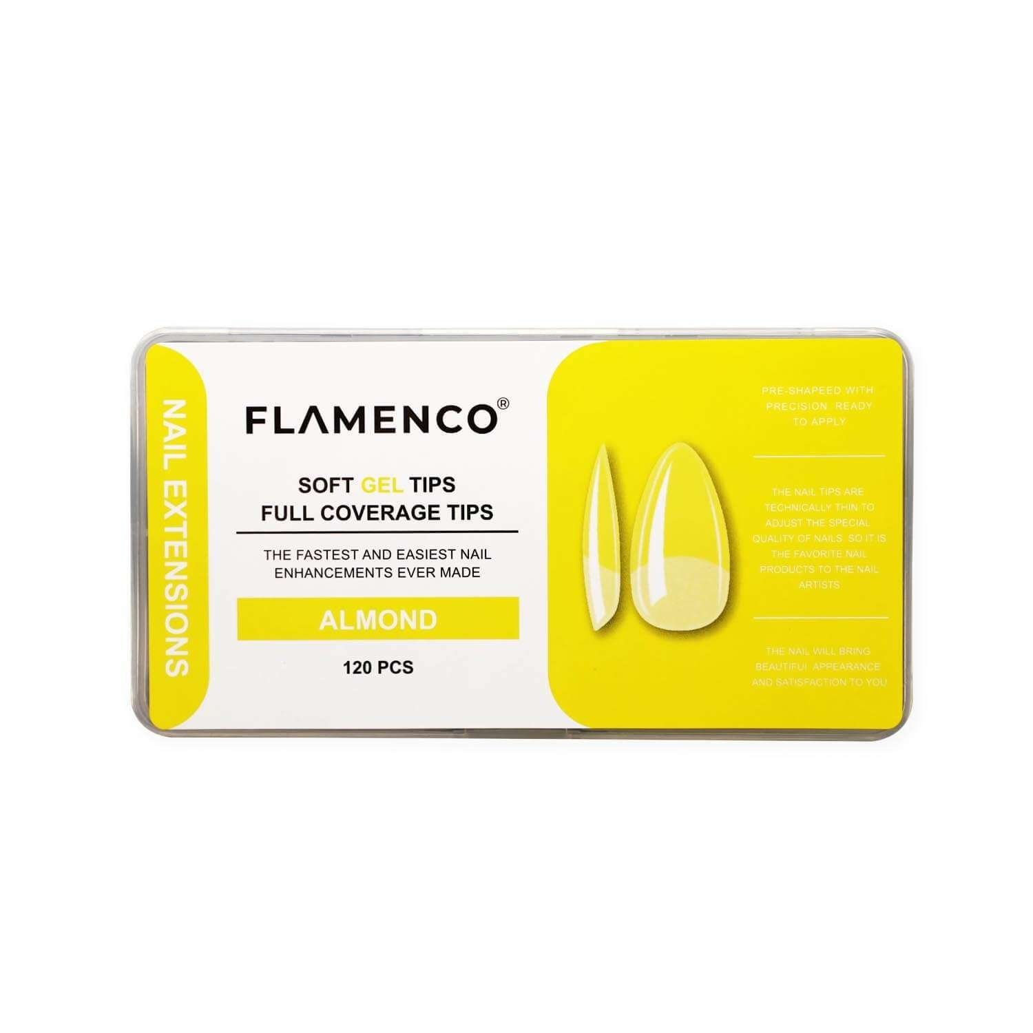 Uñas Soft Gel Tips Flamenco 120 Pcs