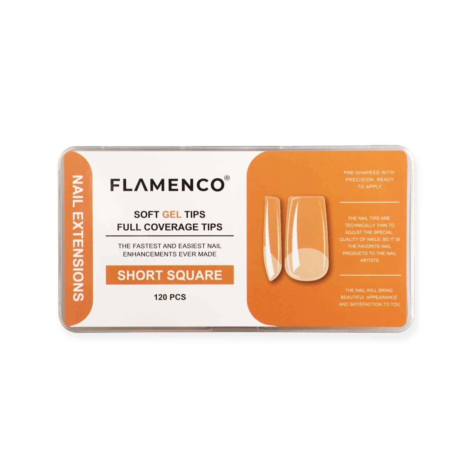Uñas Soft Gel Tips Flamenco 120 Pcs