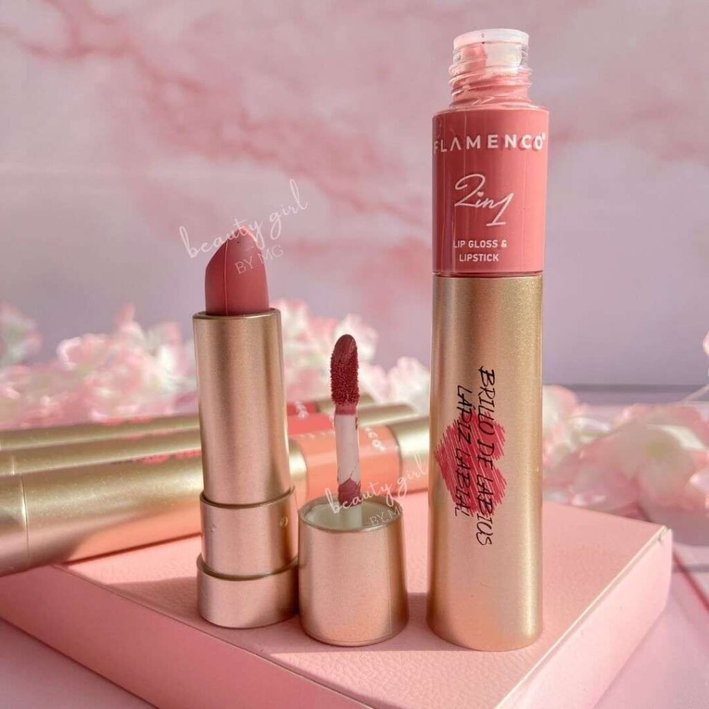 Lip Gloss Y Labial 2 En 1 Flamenco