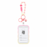 Pack 6 Pcs Porta Credencial Kawaii con Llavero de Silicona