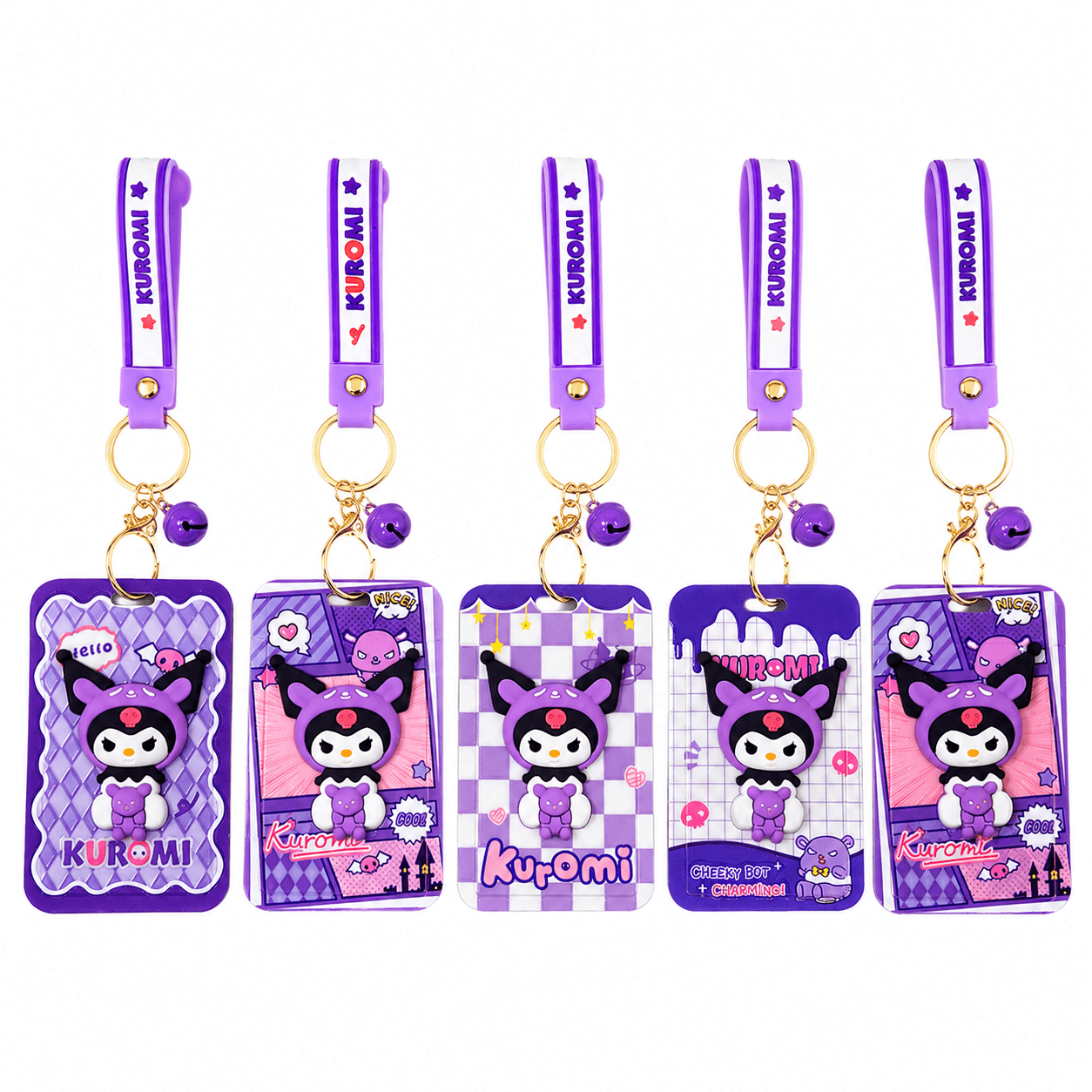 Pack 6 Pcs Porta Credencial Kawaii Kuromi