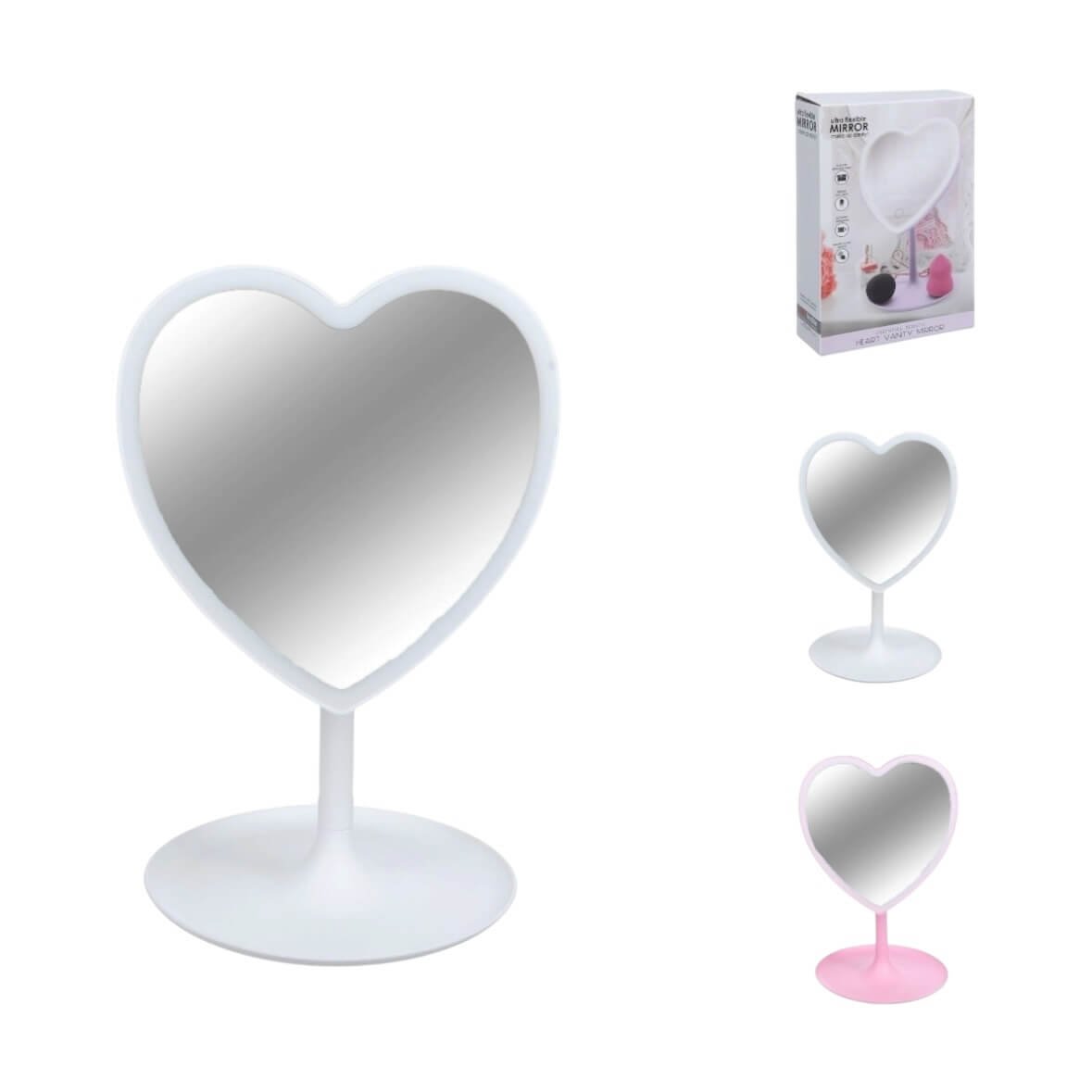 Espejo LED en Forma de Corazón
