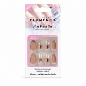 Uñas Press On Flamenco 24 pcs