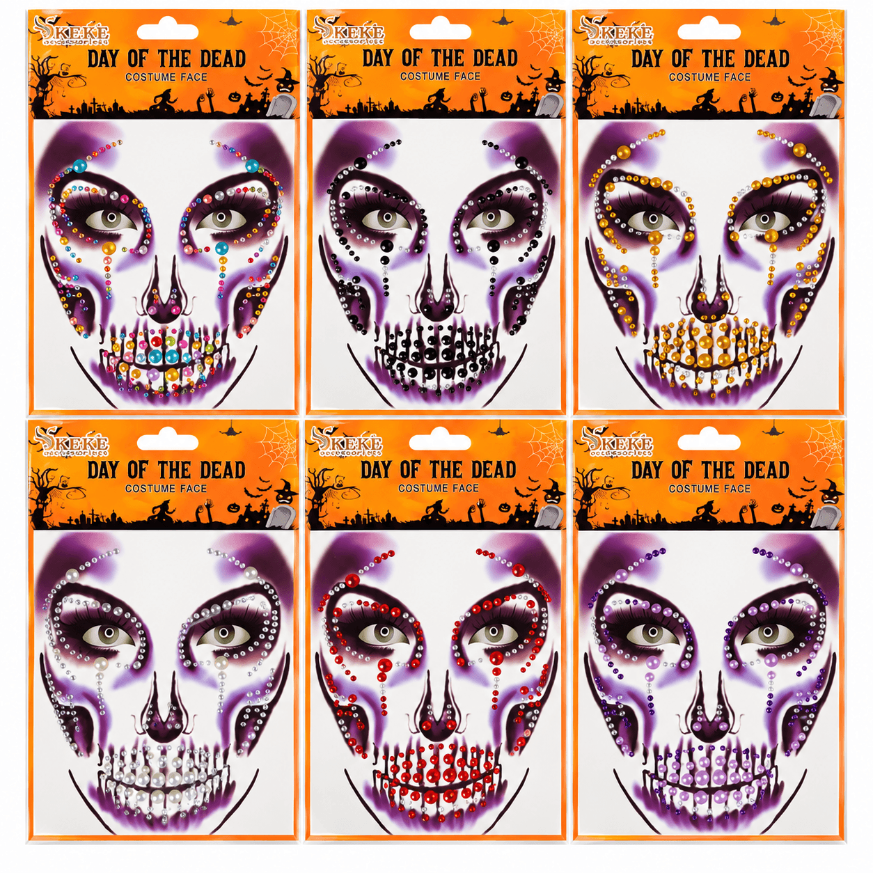 Sticker Para El Rostro Halloween