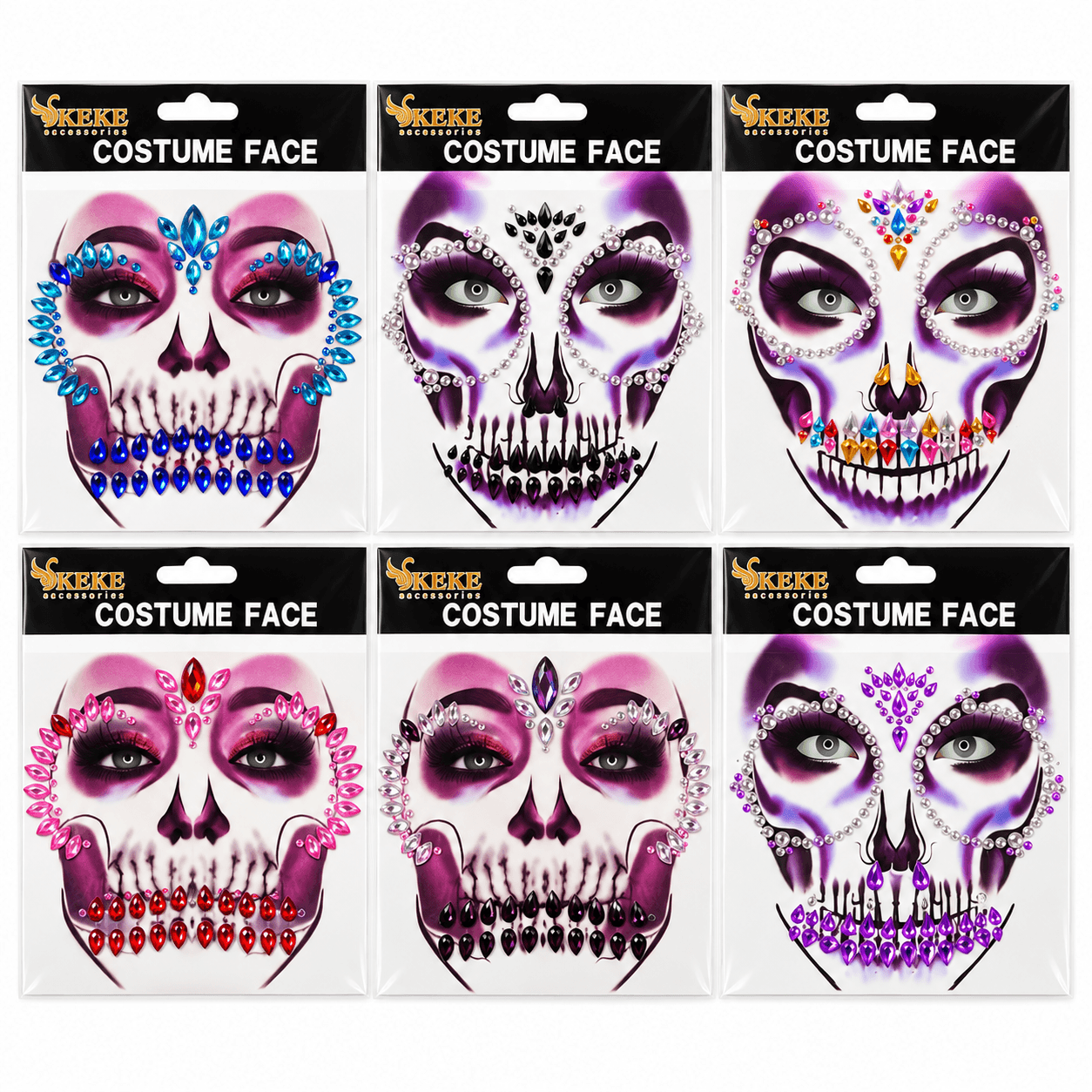 Sticker Para El Rostro Halloween